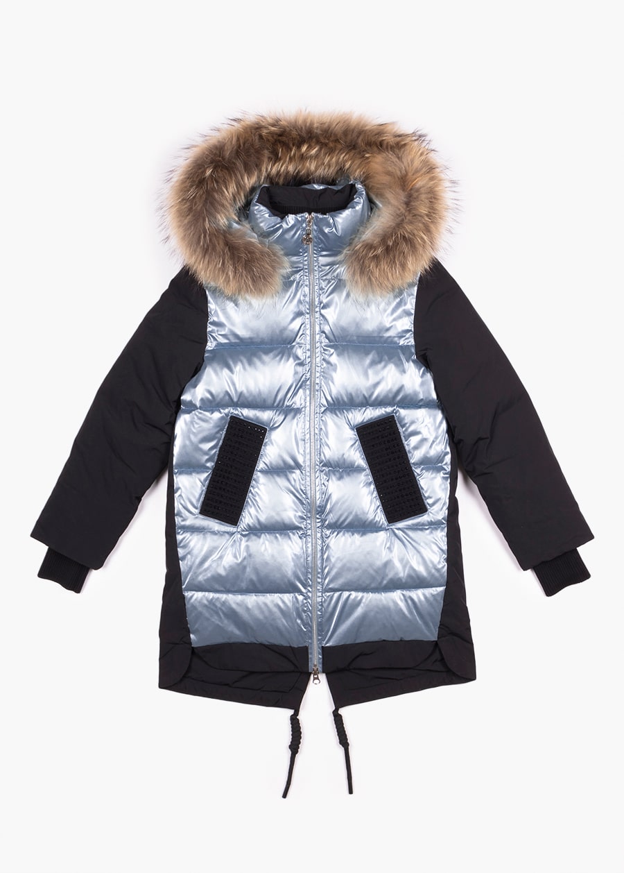 Пальто зимнее Anernuo  девочке джинсовый
